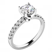 Dámsky prsteň prírodný diamant 1,090 ct G/SI biele zlato 10961-B-DIA