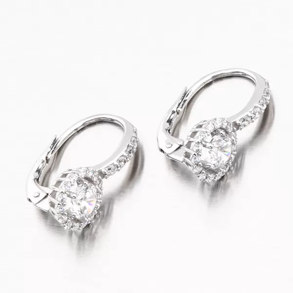 Dámske náušnice biele zlato 585 zirkón 668P-120283-01