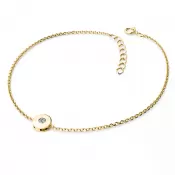 Dámsky náramok žlté zlato 585/1000 prírodný diamant 0,055 ct G/SI 10911-NR01-ZL