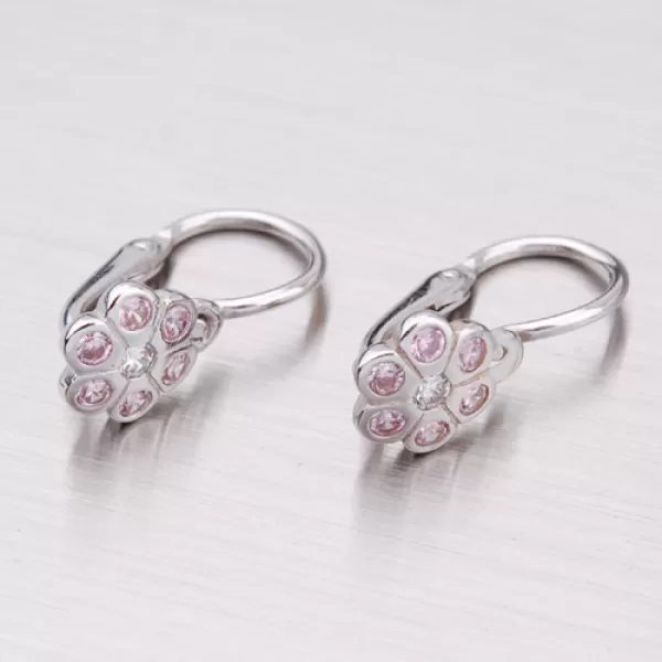 Detské náušnice z bieleho zlata 52DN-1737BR