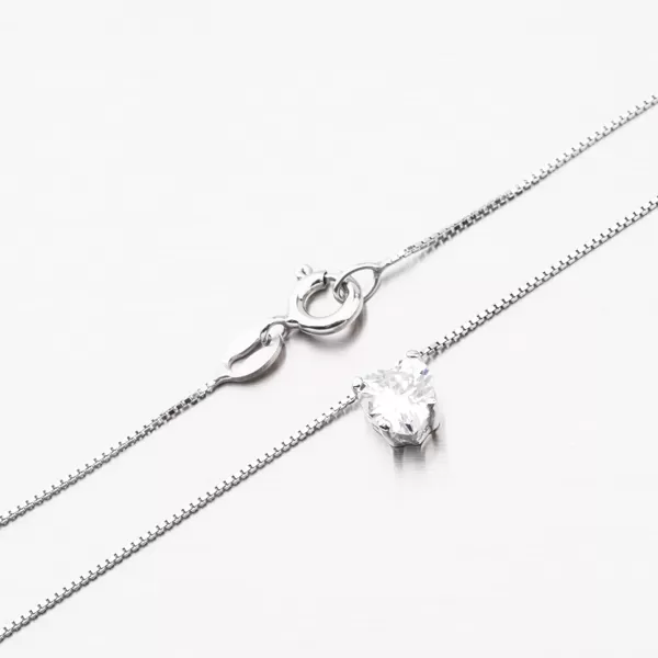 Strieborný náhrdelník so zirkónovým srdiečkom N1901476-0871-SLX