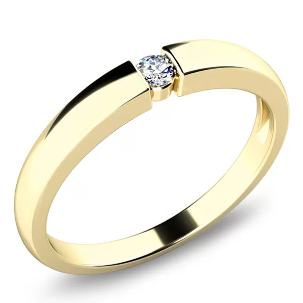 Zásnubný prsteň s diamantom ZP-10935D-ZL
