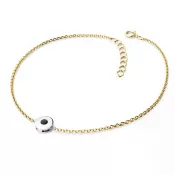 Dámsky náramok prírodný diamant 0,055 ct biely s čiernym bielym zlatom 10911-NR01-ZLB-Black