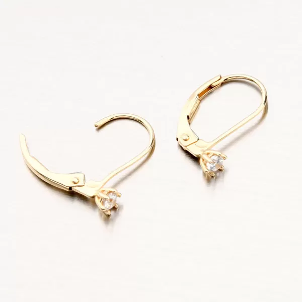 Dámske klopové náušnice zo žltého zlata 585 52DZ-8017Z-KL