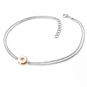 Dámsky náramok prírodný diamant 0,055 ct šampanské biele zlato 10911-NR02-BCV-Champ