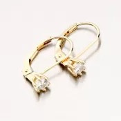 Dámske náušnice z bieleho zlata 585 s klapkou 52DZ-8012Z-KL