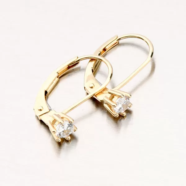 Dámske náušnice z bieleho zlata 585 s klapkou 52DZ-8012Z-KL