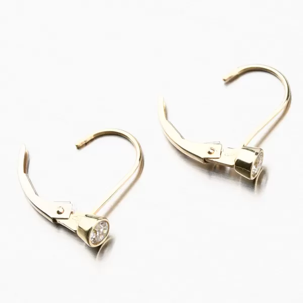 Dámske klopové náušnice zo žltého zlata 585 52DZ-8017Z-KL