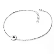 Dámsky náramok žlté zlato 585/1000 prírodný diamant 0,055 ct s čiernym 10911-NR01-B-Black