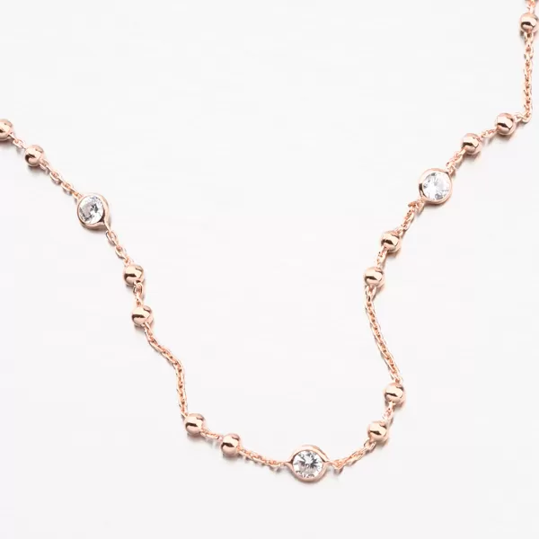 Náramok ružové pozlátenie so zirkónmi B2201483-0398-SLX