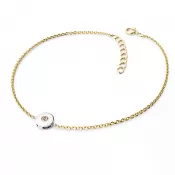 Dámsky náramok žlté zlato 585/1000 prírodný diamant 0,055 ct so šampanským 10911-NR01-ZLB-Champ