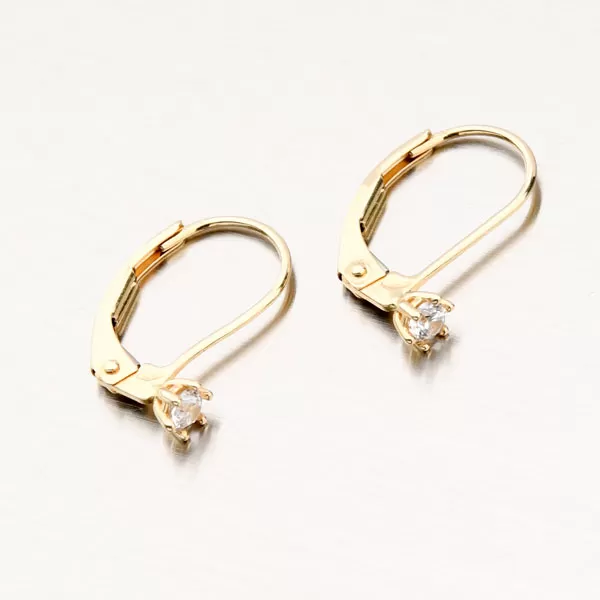 Dámske klopové náušnice zo žltého zlata 585 52DZ-8017Z-KL