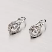 Náušnice z bieleho zlata 52DN-1997BB