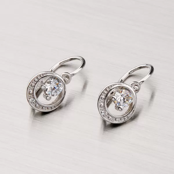 Náušnice z bieleho zlata 52DN-1997BB