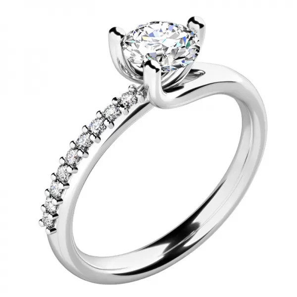 Zásnubný prsteň s diamantmi ZP-10964-B-DIA