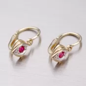 Zlaté detské náušnice so zirkónmi 52DN-1897ZC