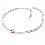 Dámsky náramok prírodný diamant 0,055 ct čierne biele zlato 10911-NR02-BCV-Black