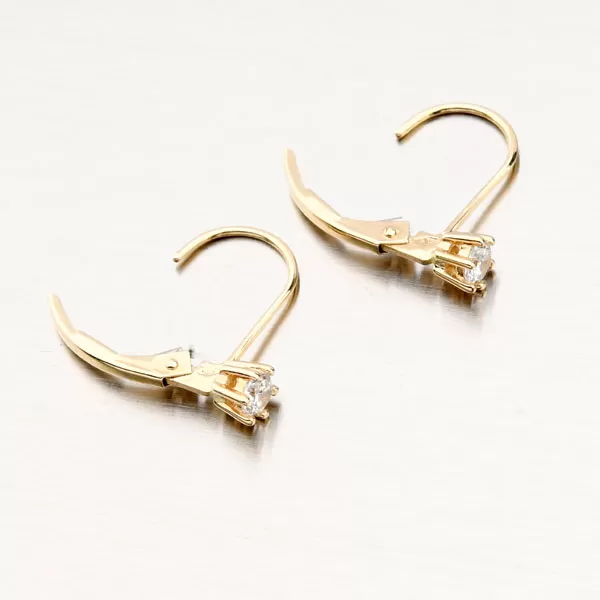 Dámske náušnice z bieleho zlata 585 s klapkou 52DZ-8012Z-KL