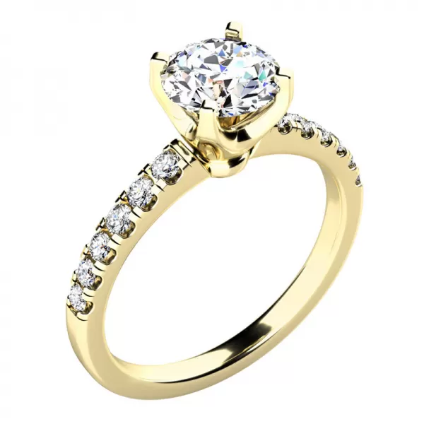 Zásnubný prsteň so zirkónmi ZP-10961-ZL-ZIR