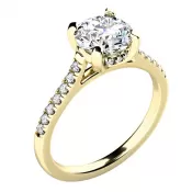 Zásnubný prsteň so zirkónmi ZP-10962-ZL-ZIR