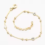 Náramok pozlátený so zirkónmi B2201125-0398-SLX