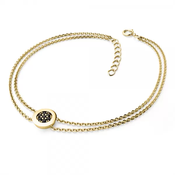 Dámsky náramok prírodný diamant 0,084 ct čierny 10902-NR02-ZL-Black