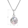 Strieborný náhrdelník so Swarovski kryštálmi okrúhly ružový 32086.3 magic rose