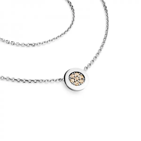 Diamantový náhrdelník zo šampanského 10902-NH01-B-Champ