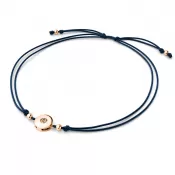 Dámsky náramok prírodný diamant 0,055 ct šnúrka kabbalah so šampanským 10911-NRS-MOD-CV-Champ