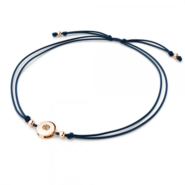 Dámsky náramok prírodný diamant 0,055 ct šnúrka kabbalah so šampanským 10911-NRS-MOD-CV-Champ