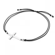 Dámsky náramok prírodný diamant 0,006 ct G/SI šnúrkový krížik 10947-NRS-CRN-B-DIA