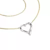 Dámsky prírodný diamantový náhrdelník 0,012 ct G/SI diamantové srdce 10917-NH01-ZLB