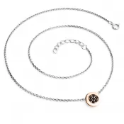 Náhrdelník s čiernymi diamantmi 10902-NH01-BCV-Black