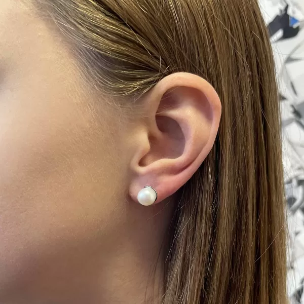 Perlová súprava s bielou riečnou perlou 29055.1B