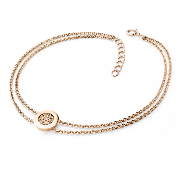 Dámsky náramok prírodný diamant 0,084 ct šampanské brilianty 10902-NR02-CV-Champ