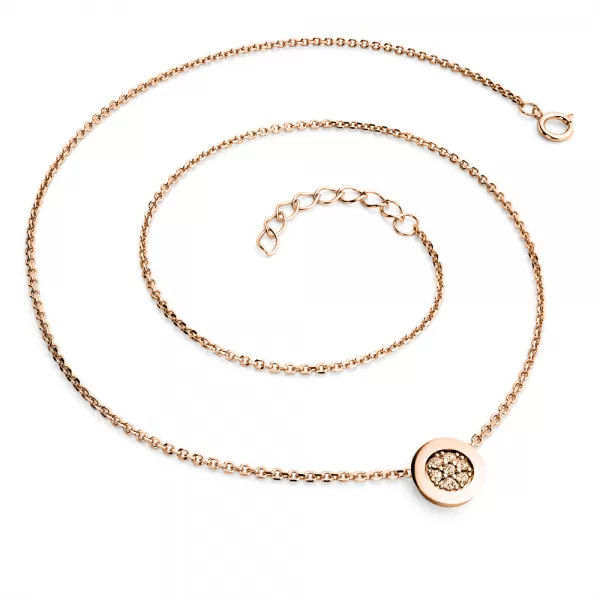 Diamantový náhrdelník zo šampanského 10902-NH01-CV-Champ