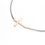 Krížový a diamantový náhrdelník 10947-NH01-BCV