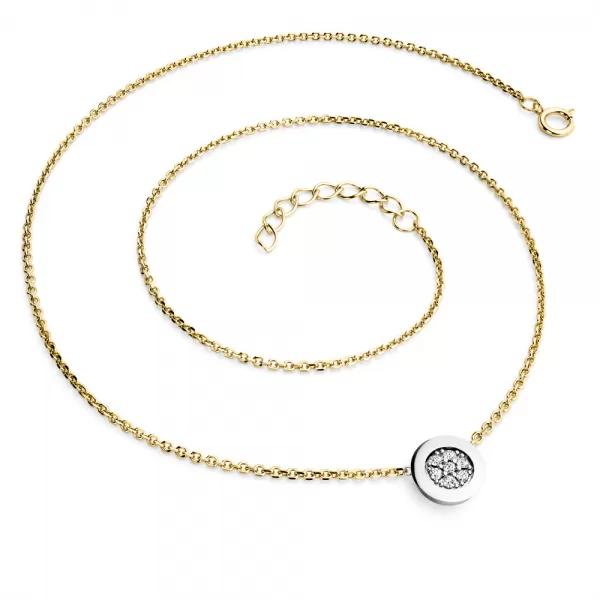 Diamantový náhrdelník 10902-NH01-ZLB