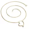 Dámsky náhrdelník žlté zlato 585/1000 prírodný diamant 0,082 ct G/SI srdiečko v žltom 10948-NH01-ZL