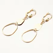 Dámske náušnice žlté zlato 585 visiace 12-663