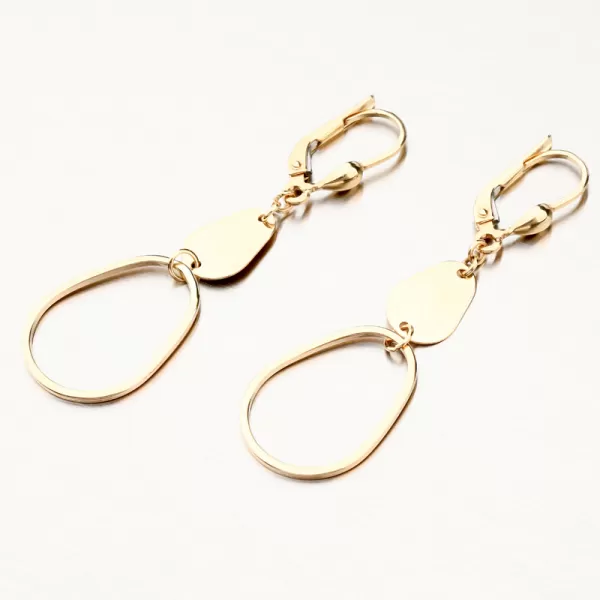 Dámske náušnice žlté zlato 585 visiace 12-663