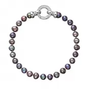 Perlový náramok z pravých riečnych perál modrý 23001.3 dk.peacock