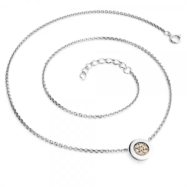 Diamantový náhrdelník zo šampanského 10902-NH01-B-Champ