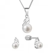 Perlová súprava z riečnych perál biela 29046.1B