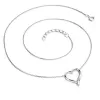 Dámsky náhrdelník biele zlato 585/1000 prírodný diamant 0,012 ct G/SI srdce s briliantom v bielej farbe 10917-NH01-B