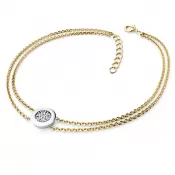 Dámsky náramok prírodný diamant 0,084 ct G/SI brilianty 10902-NR02-ZLB