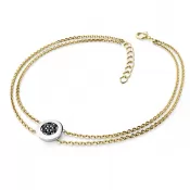 Dámsky náramok prírodný diamant 0,084 ct čierny 10902-NR02-ZLB-Black