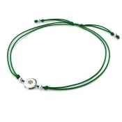 Dámsky náramok prírodný diamant 0,055 ct šnúrka kabbalah so šampanským 10911-NRS-ZEL-B-Champ