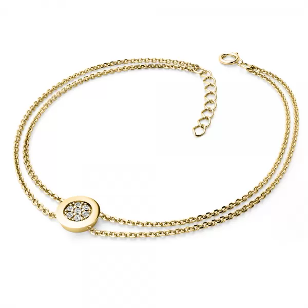 Dámsky náramok prírodný diamant 0,084 ct G/SI brilianty 10902-NR02-ZL