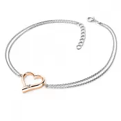 Náramok so srdiečkom a briliantom 10917-NR02-BCV